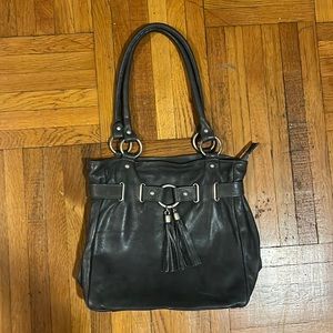 Italian Leather Bag - Gray